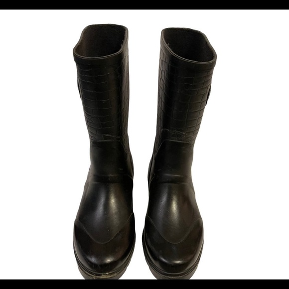 MICHAEL KORS Black Crocodile Rain Boots - Picture 3 of 4